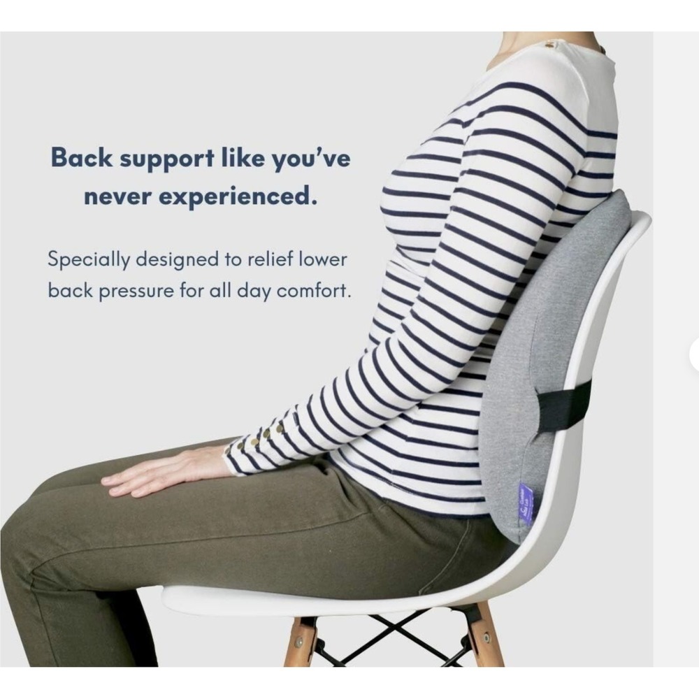 Cushion Lab Extra Dense Lumbar Pillow Patented Ergonomic Multi-Region Back Pain - Picture 2 of 4